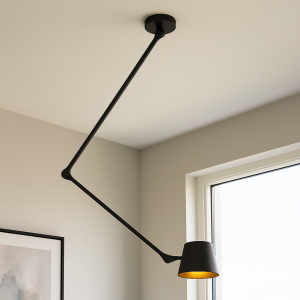 Modern taklampa svart, Rinke