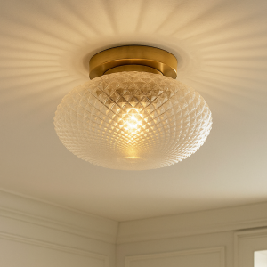 Retro taklampa mässing, Valesca