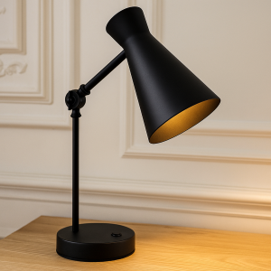 Modern bordslampa svart, Steve, med brytare