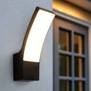 Modern utelampa svart, Manel, 12W, 3000K LED, IP44