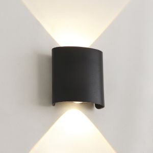 Aluminium utelampa svart, Marcio, 2W, 3000K LED, IP54