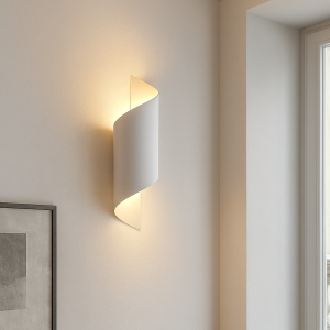 Modern up down vägglampa vit, Selda