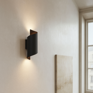 Modern up down vägglampa svart, Selda