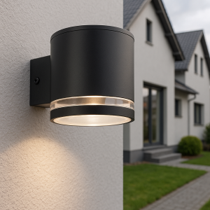 Modern utomhus vägglampa solcell svart, Tommy, 1W, 2700K LED, IP54