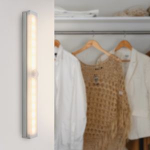 Silver skåplampa plast, Ilana, 1W, 3000K LED
