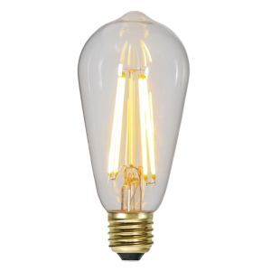 3-stegs dimbar filament E27 ST64 Edison, 6,5w extra atmosfärisk vit (2100k)