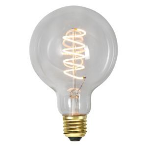 3-stegs dimbar E27 filament spiral stor sfär G95, 4w extra atmosfärisk vit