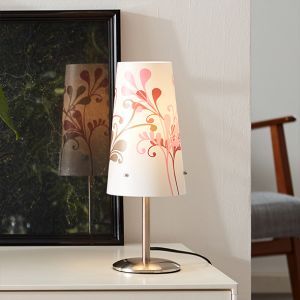 Plast bordslampa krom, Nayra