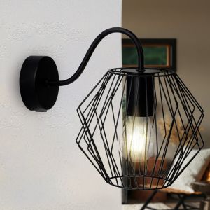Industri väggspotlight svart, Alvina