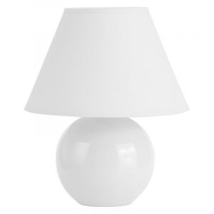Keramik bordslampa vit, Pilar, med brytare