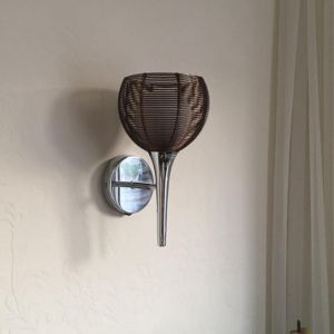 Modern vägglampa brons, Amela, med brytare
