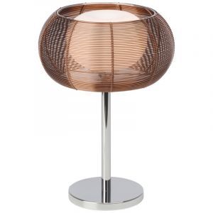 Modern bordslampa brons, Amela, med brytare