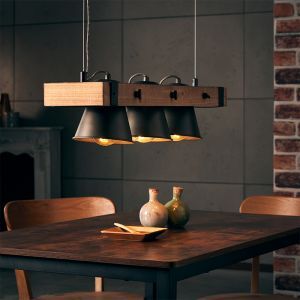 Trä fönsterlampa brun, Audrey