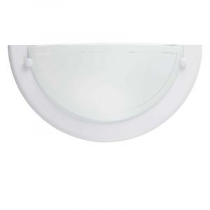 Glas vägglampa vit, Angely