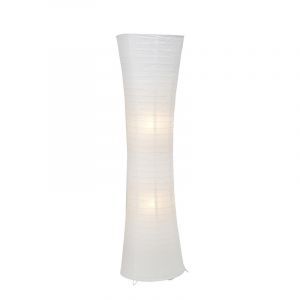 Metall golvlampa vit, Isalie, med brytare