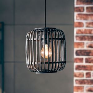 Trä fönsterlampa svart, Brain