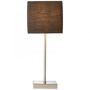Tyg bordslampa antracit, Marinda, med brytare