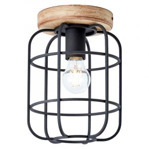 Trä taklampa svart, Taede