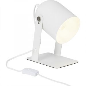 Modern bordslampa vit, Arlette, med brytare