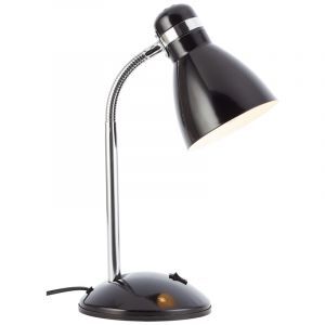 Plast skrivbordslampa svart, Santana, med brytare