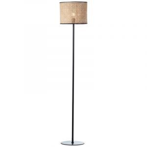 Rustik golvlampa brun, Emmelie, med brytare