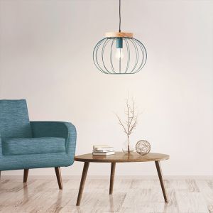 Trä fönsterlampa blå, Donato