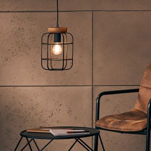 Trä fönsterlampa svart, Taede
