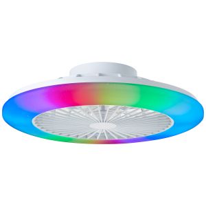 Modern takfläkt vit, Sofieke, 40W, RGBW LED, met fjärrkontroll