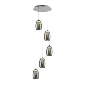 Modern pendellampa matbord krom, Aliyah, 5W, 3000K LED