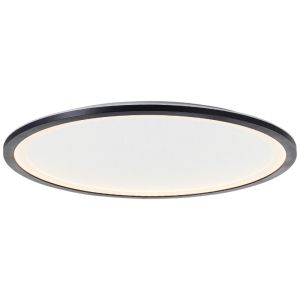 Modern LED panel taklampa svart, Yamal, 36W, varm till kall vit justerbar LED, met fjärrkontroll