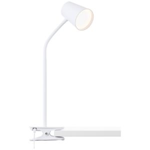 Plast klämlampa vit, Musab, 7W, 3000K LED, 3 stegs dimmer