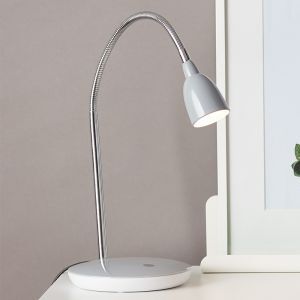 Plast skrivbordslampa grå, Kit, 3W, 3000K LED, med brytare