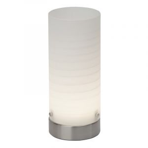 Glas bordslampa vit, Mexi, 3W, 3000K LED, med brytare