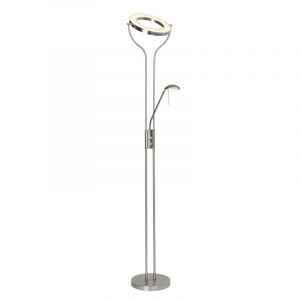 Design läslampa golv krom, Izabela, 18W, 3000K LED, med brytare