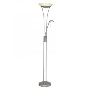 Glas läslampa golv krom, Ivan, 18W, 3000K LED, med brytare