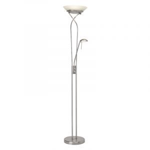 Modern läslampa golv krom, Joann, 18W, 3000K LED, med brytare