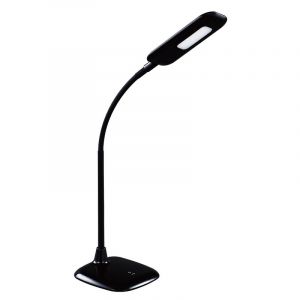 Plast skrivbordslampa svart, Jenoah, 5W, 6000K LED, med beröringsdimmer