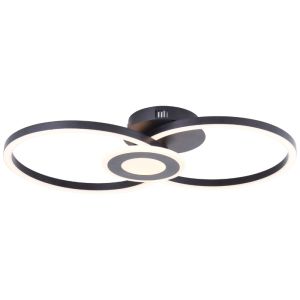 Design taklampa svart, Volkert, 24W, 3000K LED