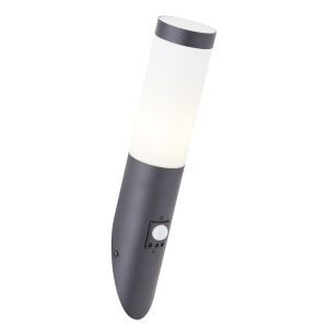Metall utomhus vägglampa med rörelsesensor svart, Meis, IP44