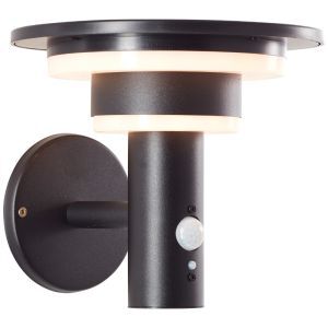 Modern utomhus vägglampa solcell svart, Lonneke, 3W, 3000K LED, IP44