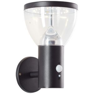 Modern utomhus vägglampa solcell svart, Saar, 3W, 3000K LED, IP44