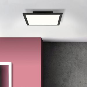 Modern LED panel taklampa svart, Bojan, 18W, 4000K LED