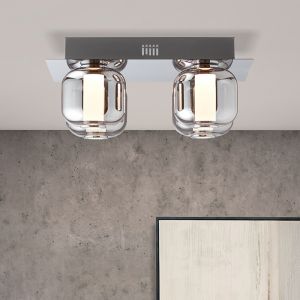 Design taklampa krom, Emmely, 22W, 3000K LED