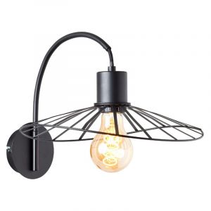 Retro vägglampa svart, Famke