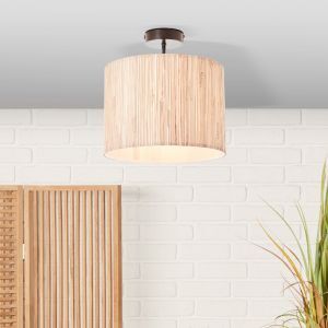 Rustik taklampa beige, Wenda