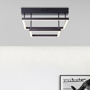 Modern plafond svart, Enis, 34W, 3000K LED, 3 stegs dimmer