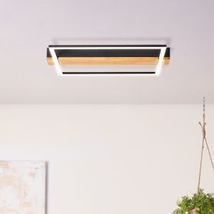 Trä plafond svart, Fannie, 24W, 3000K LED