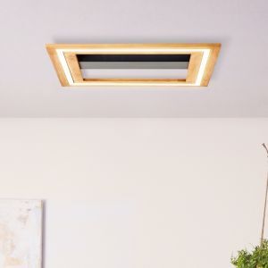 Trä plafond brun, Enise, 24W, 3000K LED