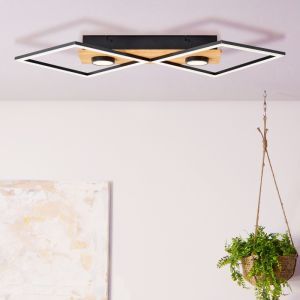 Trä plafond svart, Virginia, 32W, 3000K LED