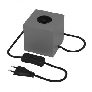 Grå bordslampa utan skärm modern, Loana, med brytare